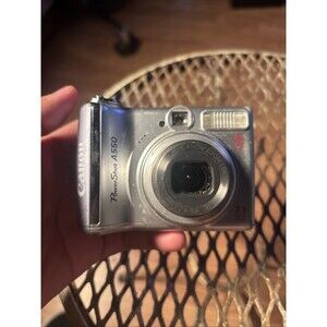 Canon PowerShot A550 7.1MP Digital Camera 4x Zoom 5MP - Tested **READ** Issues